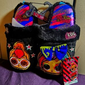 Lol surprise Girls glitter slippers